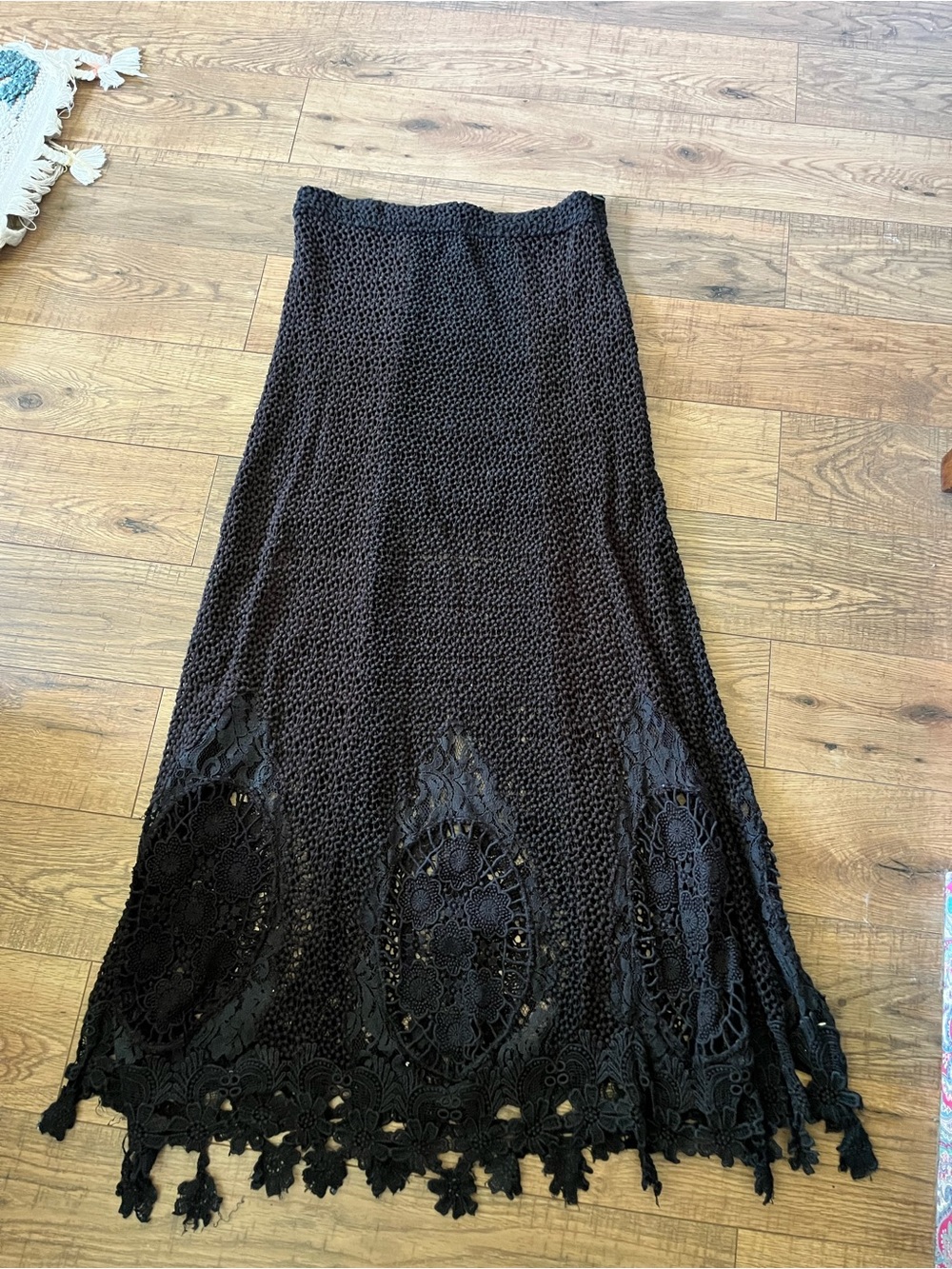 Free People Mi Amore Crochet Maxi Skirt - Picture 2 of 9